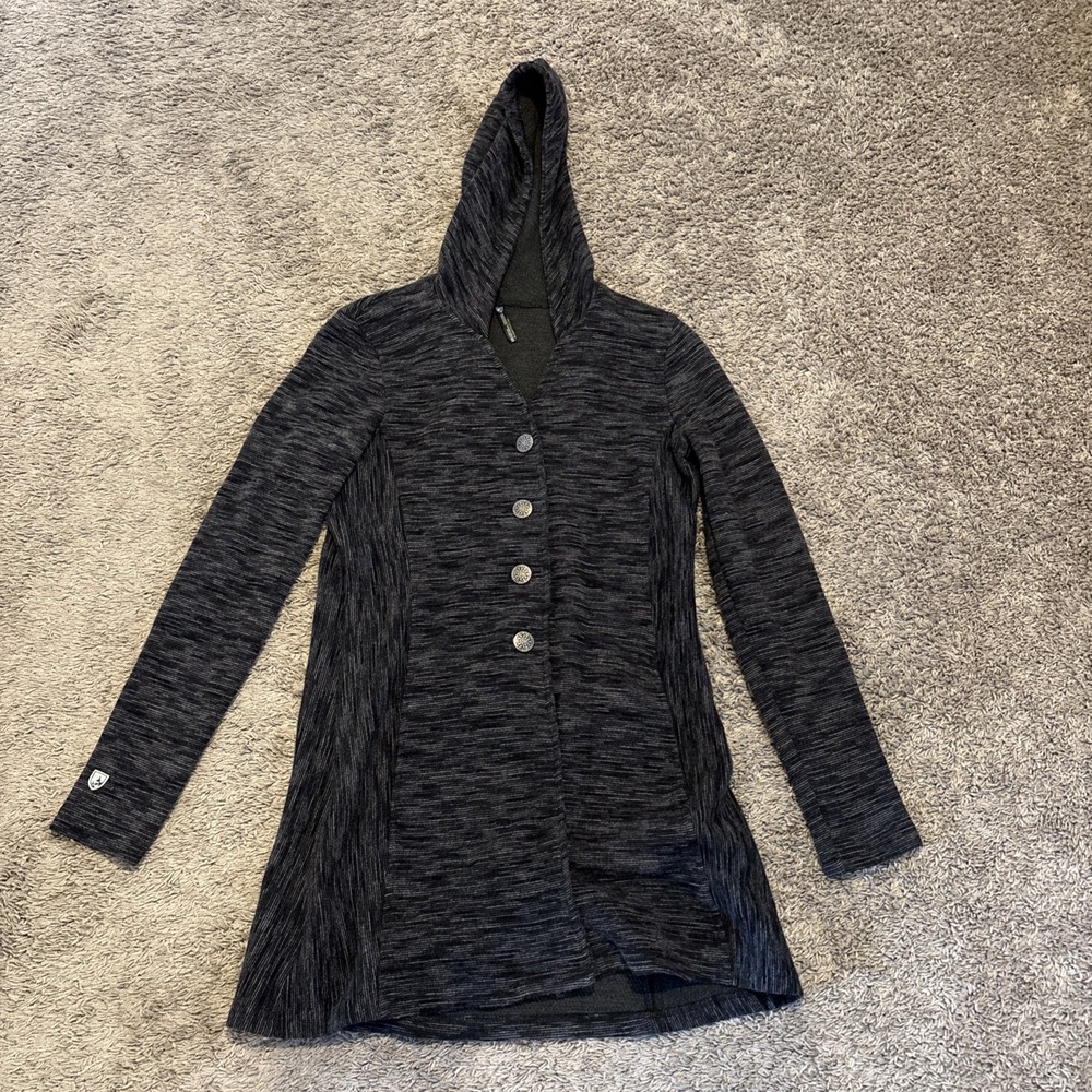 Kuhl Black Pea Coat with Hood